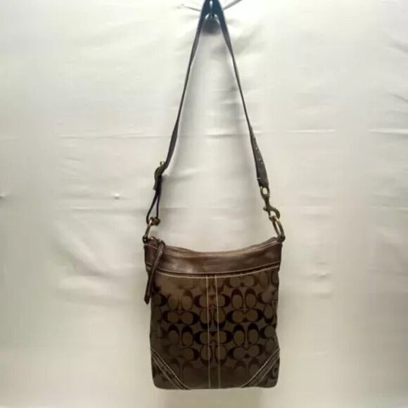 Vintage Coach Legacy Signature Convertible Bucket Duffel Bag 10403 Brown EUC - Picture 4 of 15